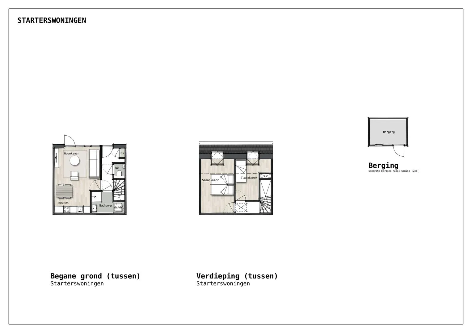 verkoop plattegronden woningen St