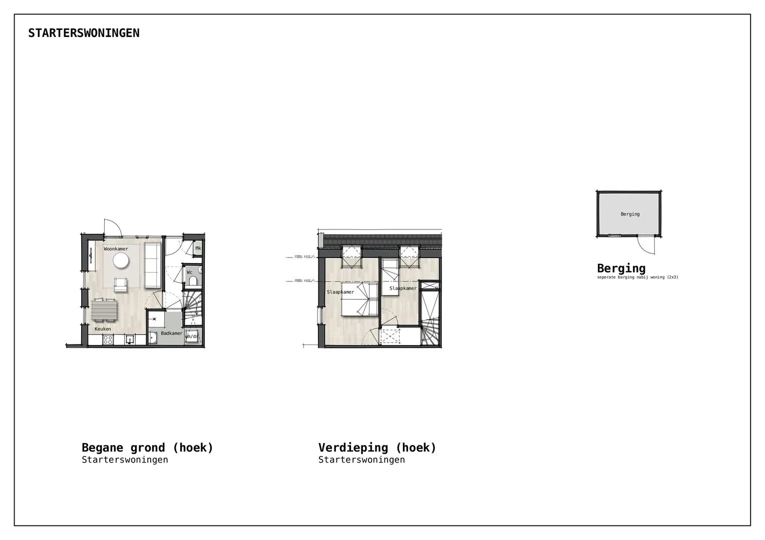 verkoop plattegronden woningen St