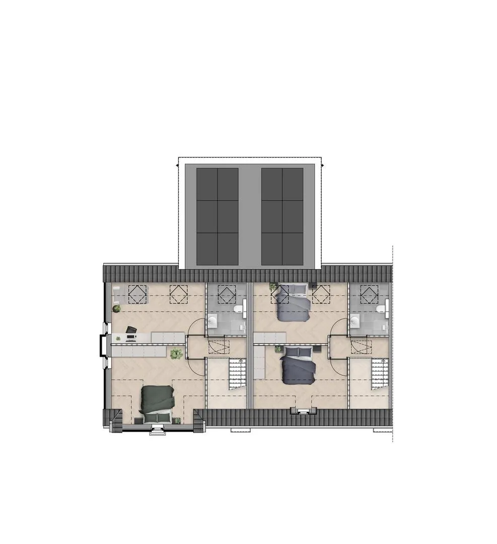 Plattegrond met opties verdieping