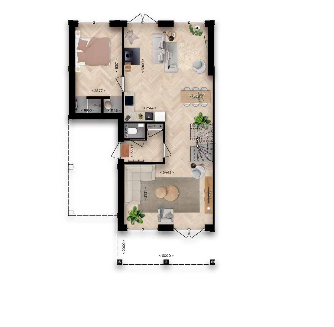 planhus Basis-1-slaapkamer